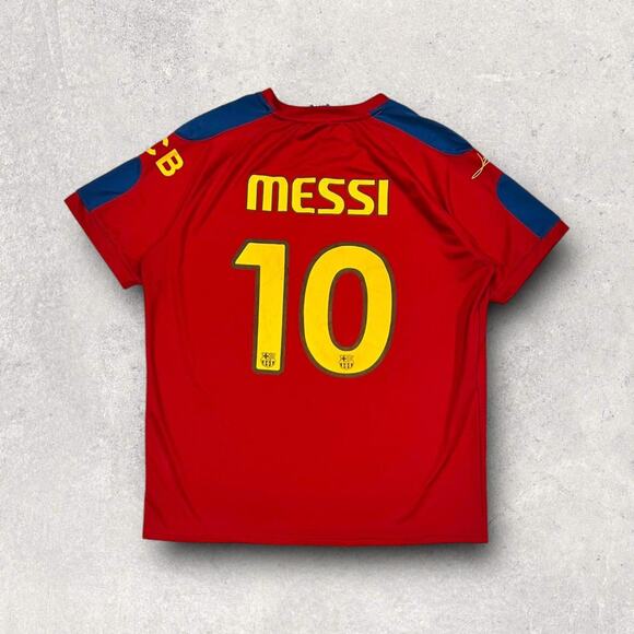★ FC Barcelona FCB Rhinox Lionel Messi  Signature Red Soccer Jersey ★ - Picture 4 of 7